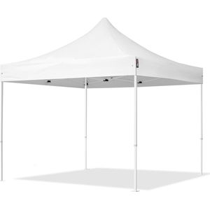 Popup tuinpaviljoen 3 x 3 m - zonder zijwanden Heavy Duty, met draagtas wit