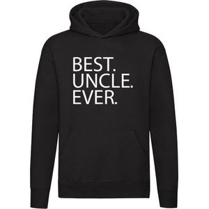 BEST UNCLE EVER | Unisex | Trui | Sweater | Hoodie | Capuchon | Zwart | Tekst | Beste | Liefste | Altijd | Oom | Familie | Grappig | Cadeau