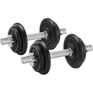 Dumbbells - Dumbbells - Dumbbells set - Sport Gewichten - Gewichten - Halters - Halter - Gietijzer - 2 x 20 kg - Zwart - ‎35 x 16 x 16 cm