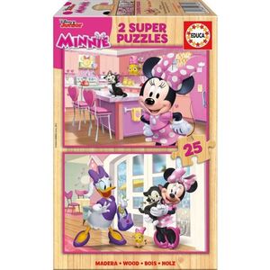 Educa HOUT: Minnie - 2 x 25 stukjes