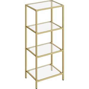 FurnStar boekenkast - Staande Vakkenkast - 40x30x95cm - Gold