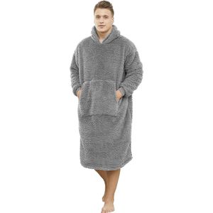 Hoodiedeken, Sherpa Extra Grote Fleecehoodie, / ochtendjas, Comfort Badjas voor dames en heren, wollig, Winter deken - Fleece dekentje - Hoodie Blanket