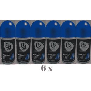 8x4 MEN Musk Deodorant Roller - 6 x 50 ml - Voordeelverpakking
