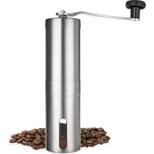 Handmatige Niet-elektrisch koffiemolen met keramisch maalmechanisme - Roestvrijstalen handmatige koffiemolen met traploze instelling van de maalgraad