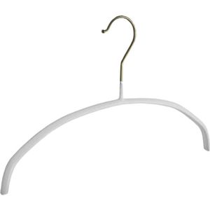 De Kledinghanger Gigant - Kledinghanger - Kinderen - 8316 - 50 Stuks - Blousehanger - Shirthanger - metaal - Wit - Anti-slip Coating - 36 cm - Kleerhanger (8316_01/50)