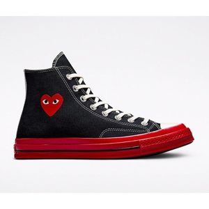 Converse Comme des Garçons - Maat 41.5 - Zwart/Rood - High top - Sneakers Unisex