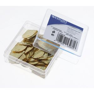 Westcott hoekclips - aluminium goud - kunststof doos 100 stuks - AC-E10032