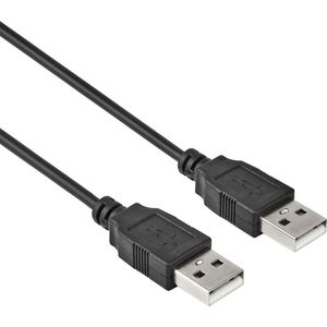 Powteq USB A naar USB A kabel - 5 meter - Zwart - USB 2.0 - 480 mb/s