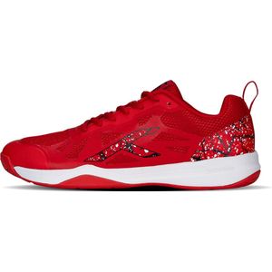 HONDERD Blade non-marking professionele badmintonschoenen voor heren (rood/wit, maat: EU 42/UK 8/US 9) | Materiaal: TPU/Rubber | Geschikt voor indoortennis/squash/tafeltennis/basketbal en padel