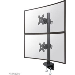 Neomounts FPMA-D960DVBLACKPLUS full motion monitorarm 2 schermen - 17-49"" - geschikt voor ultra-wide/curved schermen - klem -zwart