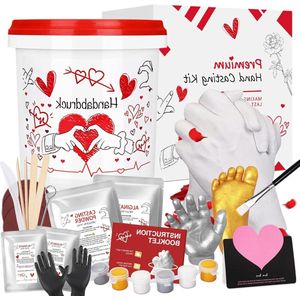 3D-handafdrukset voor koppels - gipsafdrukset - doe-het-zelf handsculptuur - partners - cadeaus voor vrouwen - volwassenen - huwelijkscadeau - jubileumcadeau - Valentijnsdag
