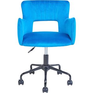SANILAC - Bureaustoel - Blauw - Fluweel