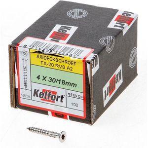 Vlonderschroef platverzonken kop RVS A2 T20 4.5 x 40/24mm