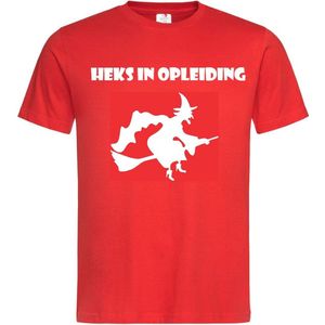 Grappig T-shirt - heks in opleiding - maat 122/128