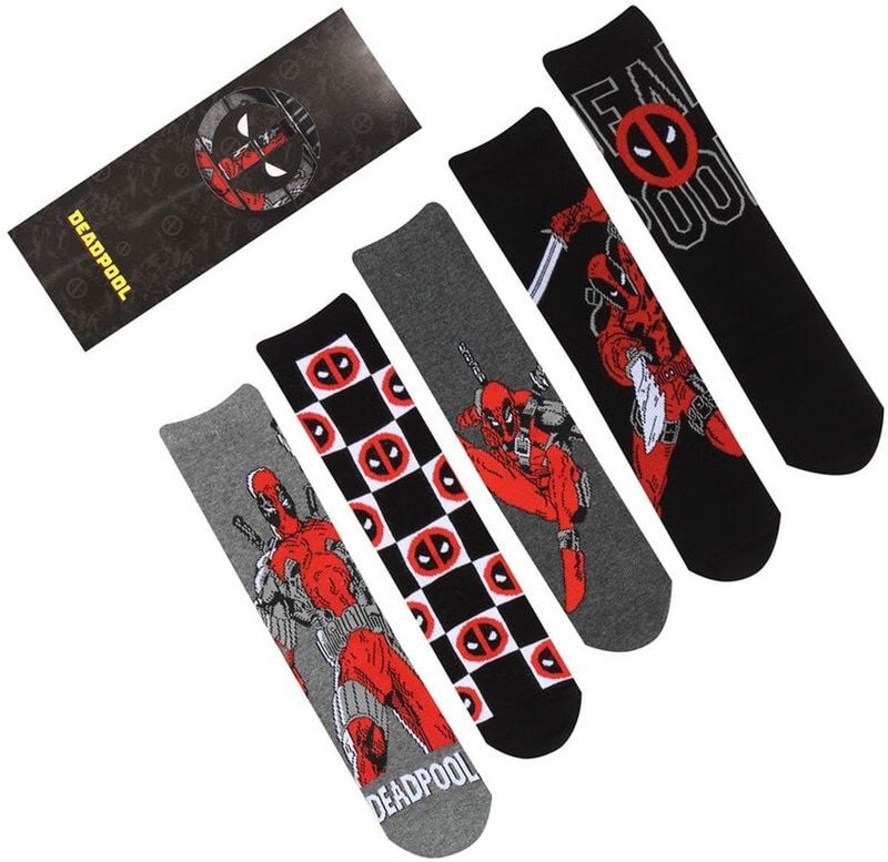 Deadpool Logo And Pose Sokken meerkleurig L-XL Unisex