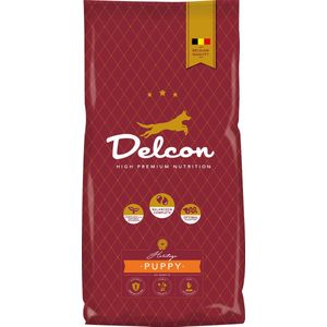 Delcon Hondenvoer - High Premium Hondenbrokken 12kg - Puppy - Volwaardige puppy brokken voor de jonge hond