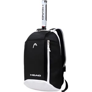 CarryQuest® - Tennistas - Tennis Rugzak - Grote Capaciteit - 1-2 Rackets - Zwart - Schoencompartiment - Tennis Racket Rugzak Badminton Sport Schoudertassen - Squash-Tennis-Badminton-Pickleball-Padel