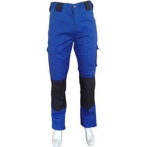 Yoworkwear Werkbroek katoen/polyester korenblauw-zwart maat 47