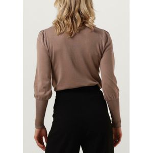 Notre-V Basic Knit Blouse Truien & vesten Dames - Sweater - Hoodie - Vest- Camel - Maat L