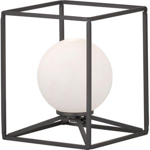 LED Tafellamp - Trion Gebia - G9 Fitting - Vierkant - Mat Zwart - Aluminium