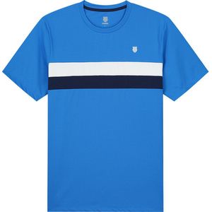K-Swiss Core Team Stripe Polo - sportshirts - Blue - Mannen