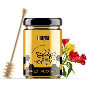 Real Honey Italiaanse Bloemen Honing - 250g - Bloemige Tonen - 100% Italiaans