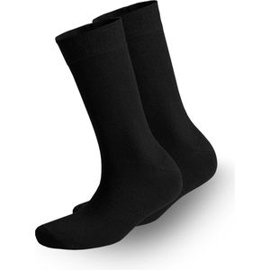 2 paar Bamboe Sokken - Bamboelo Sock - Maat 39-42 - Zwart - Naadloze Sokken