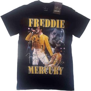 Queen - Freddie Mercury Live Homage Heren T-shirt - XL - Zwart