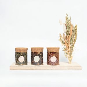 Theeplank Favoriet Kersttijd - theeplank met potjes, kerst geschenk, kerstcadeau, kerstpakket, thee gift, thee pakket, thee cadeaupakket, thee geschenkset, thee cadeau