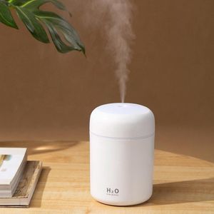 Aroma diffuser 300ML - Aromatherapie - Geur Verdamper - Luchtbevochtiger met Sfeer en nachtlampje - Vernevelaar - Humidifier - Etherische Olie - Wit