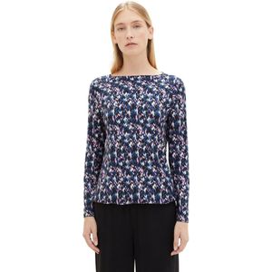 Tom Tailor Dames-T-shirt--33981 blue smal-Maat XXL