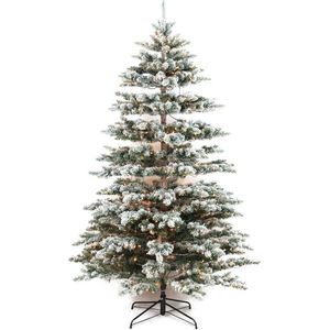 Wintervalley Trees - Kunstkerstboom Purden met LED verlichting - 240x145cm - Besneeuwd