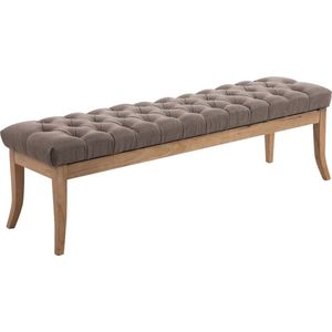 Luxe Chesterfield stijl Halbank Cosmin - Stof - Beige - 150 cm - Bank - Gangbank - Eetbank