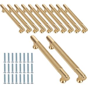 Kastgrepen van aluminiumlegering 128 mm gatafstand - 12 stuks meubelgrepen deurgrepen - kast gouden handgrepen met schroeven - keukenkasten commode