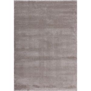 Softtouch Luxe Velvet - Laagpolig Effen Vloerkleed - Fluweel - Beige- 80x150 CM