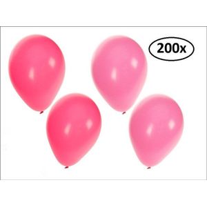 Ballonnen helium 200x pink en roze