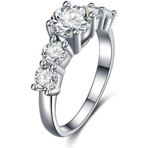 Di Lusso - Ring Kourou - Zirkonia - Zilver 925 - Dames - 18.00 mm