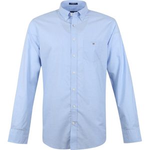 Gant - Casual Overhemd Broadcloth Hamptons Blauw - M - Heren - Regular-fit