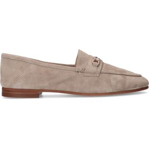 Manfield - Dames - Taupe suède loafers - Maat 42