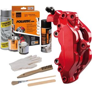 Foliatec Remklauwlakset - Racing Rosso - 3 componenten - Inclusief remmenreiniger