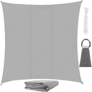 Gardlov Grijs Zonneschermzeil 3.6x3.6m - Uitstekende Schaduw en Bescherming