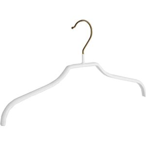 De Kledinghanger Gigant - Kledinghanger - Kinderen - 8309 - 40 Stuks - Blousehanger - Shirthanger - metaal - Wit - Anti-slip Coating - 35 cm - Kleerhanger (8309_01/40)
