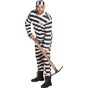 Boland - Kostuum Gevangene Jackson (M/L) - Volwassenen - Boef - Politie en Boeven