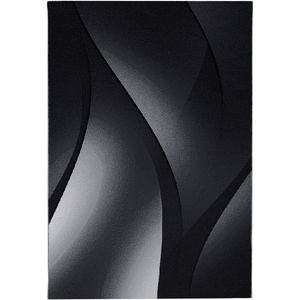 Laagpolig Vloerkleed | Tapijt | Plus | Luxury | Zwart | 240x340 cm