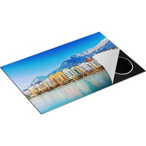 Chefcare Inductie Beschermer Gekleurde Huisjes in Innsbruck, Oostenrijk - 81,2x52 cm - Afdekplaat Inductie - Kookplaat Beschermer - Inductie Mat