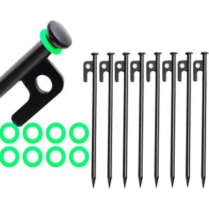 20 cm aluminium haringen - 8 stuks, ideaal voor harde vloeren, tuin, camping en vissen.