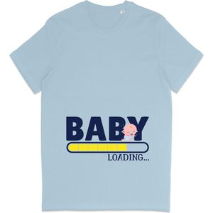 Aankomende Moeder T Shirt – Zwanger – Blauw - S