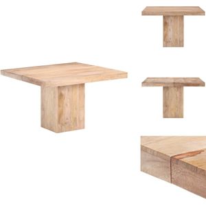 vidaXL Eettafel - Eettafels - Eet Tafel - Eet Tafels - Eettafel 120x120x77 cm massief mangohout