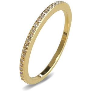 New Bling 9NB-0290 56 Zilveren damesring met zirkonia steentjes - zilver - 25 zirkonia steentjes - maat 56 - Goudkleurig
