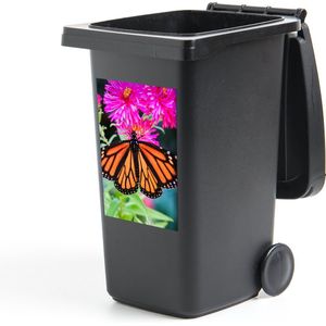 Container sticker Vlinder - Botanisch - Bloemen - 40x60 cm - Kliko sticker